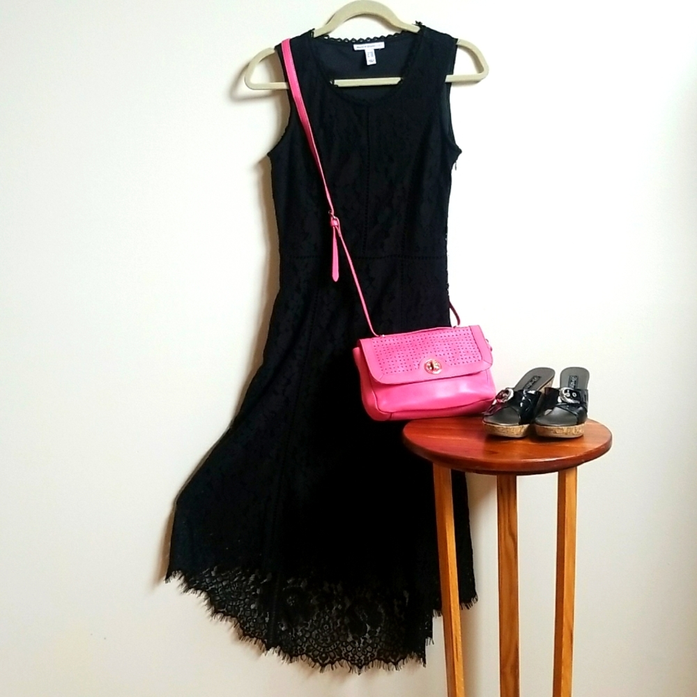 Isaac Mizrahi live lace dress little black dress